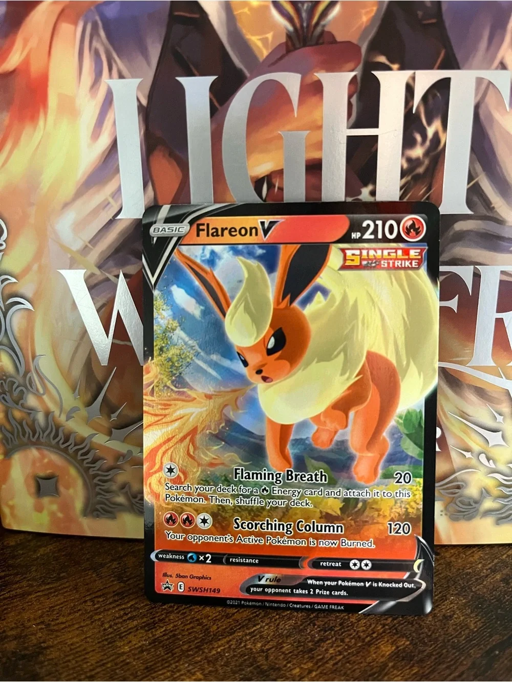 Flareon V Pokemon Sword & Shield Promo Single Strike Card SWSH149